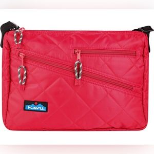 KAVU Uptown Puff Scarlet Crossbody Bag Purse NWT